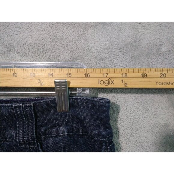 NYDJ Jeans Womens 16 Blue Denim Billie Mini Boot Cut Dark Wash Flap Pockets - Picture 3 of 8
